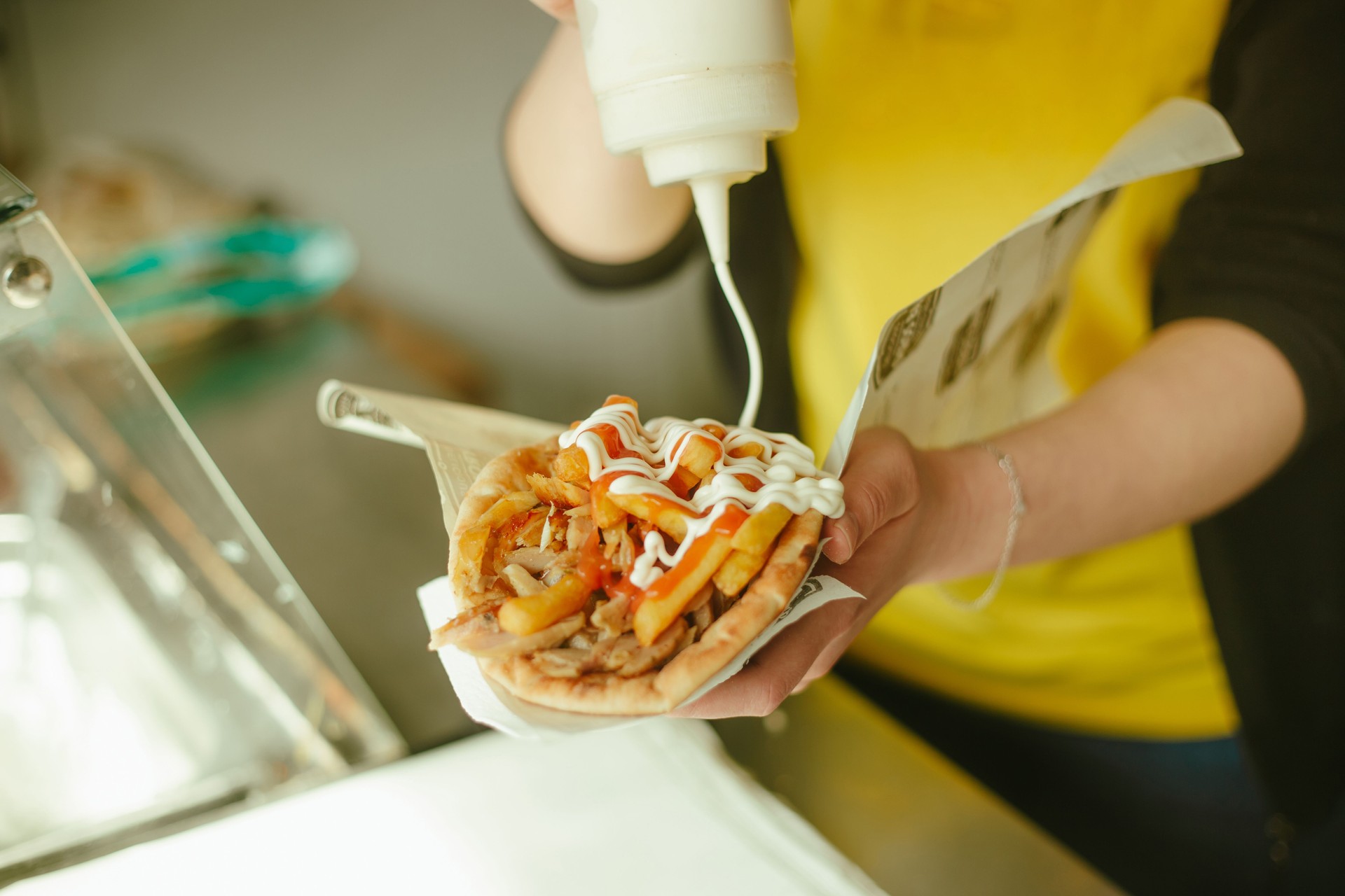 Gyros ready to eat stock photo stock photo